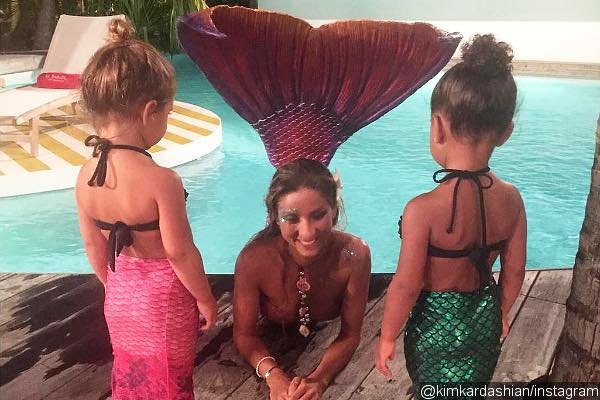 Kim Kardashian Shares Cute Picture of North West and Penelope Disick as 'Little Mermaids'