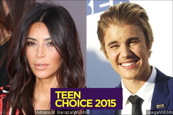 Kim Kardashian Up Against Justin Bieber for Selfie Taker at 2015 Teen Choice Awards