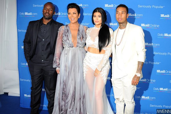 Kylie Jenner and Tyga Have Double Date With Mom Kris and Boyfriend Corey Gamble at Yacht Party
