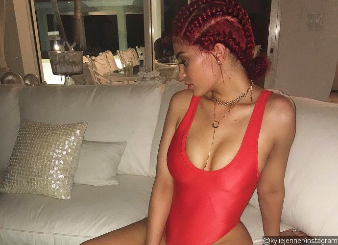Kylie Jenner Channels Her Inner 'Baywatch' in Red Swimsuits During Birthday Vacation