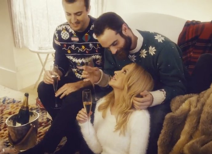 Kylie Minogue Cozying Up to Her Real-Life BF in 'Every Day's Like Christmas' Video