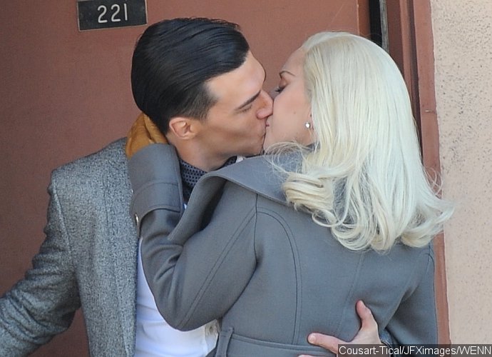 Pics: Lady GaGa and Finn Wittrock Smooch on 'American Horror Story: Hotel' Set