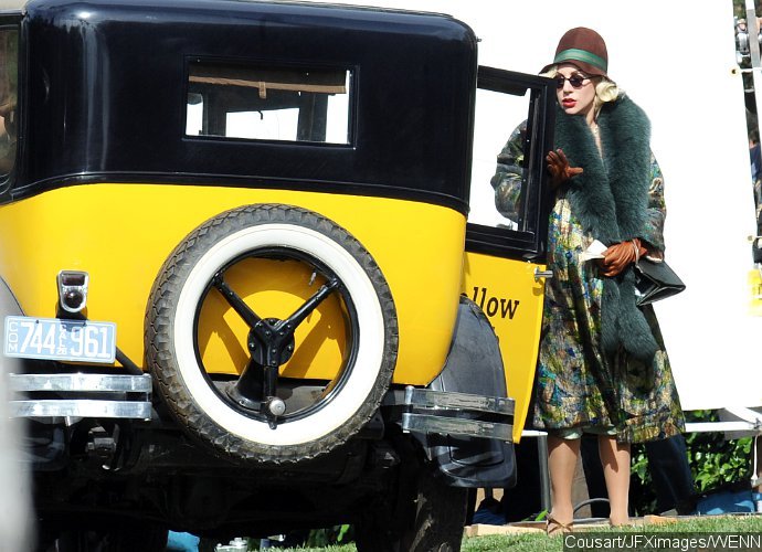 Lady GaGa Sports Baby Bump on 'AHS Hotel' Set