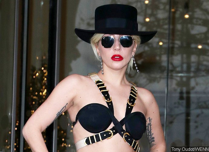 Lady GaGa Steps Out in Bizarre Tiny Bra and Very High Heels in London