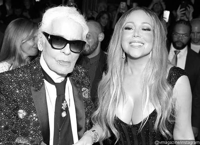 Mariah Carey Stumbles Into Karl Lagerfeld's Party With Breezy Hair