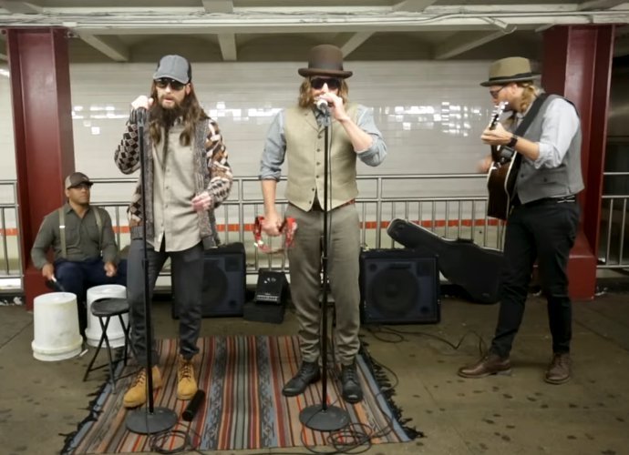 Maroon 5 and Jimmy Fallon Busk in Disguise in New York City Subway