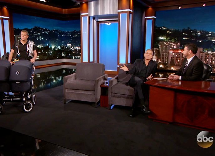 Matt Damon Sneaks Into 'Jimmy Kimmel Live!' With George Clooney's 'Twins'