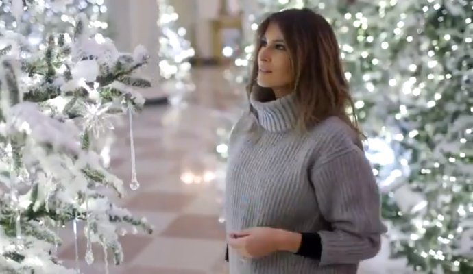 Melania Trump Ridiculed Over 'Creepy' White House Christmas Decorations
