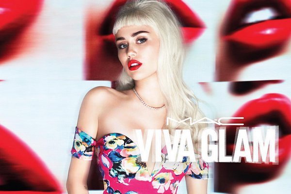 Miley Cyrus Appears in Long White Blonde Hair for New MAC campaign