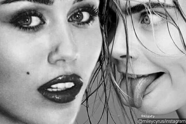 Miley Cyrus Photoshops Kim Kardashian's Love Magazine Cover With Cara Delevingne