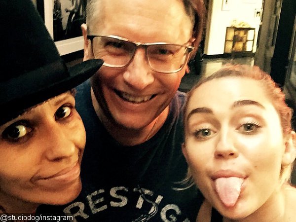 Miley Cyrus Pictured in Studio With Linda Perry