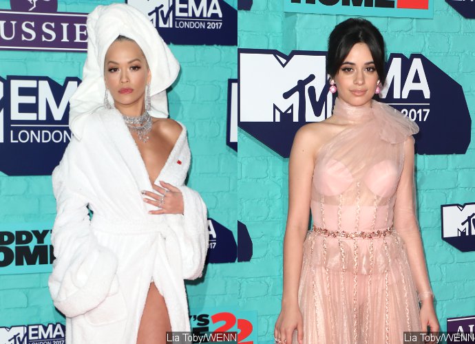 MTV EMAs 2017: Rita Ora Hits Red Carpet in a Dressing Gown and Towel, Camila Cabello Flashes Bra