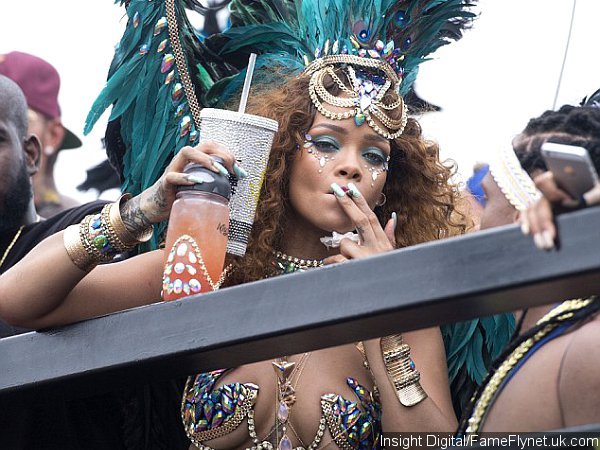 Nearly-Naked Rihanna Twerks at Kadooment Day Parade in Barbados