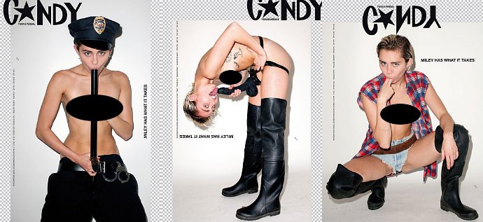 Miley cyrus naked candy