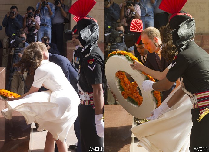Oops Kate Middleton Suffers Wardrobe Malfunction While Visiting India