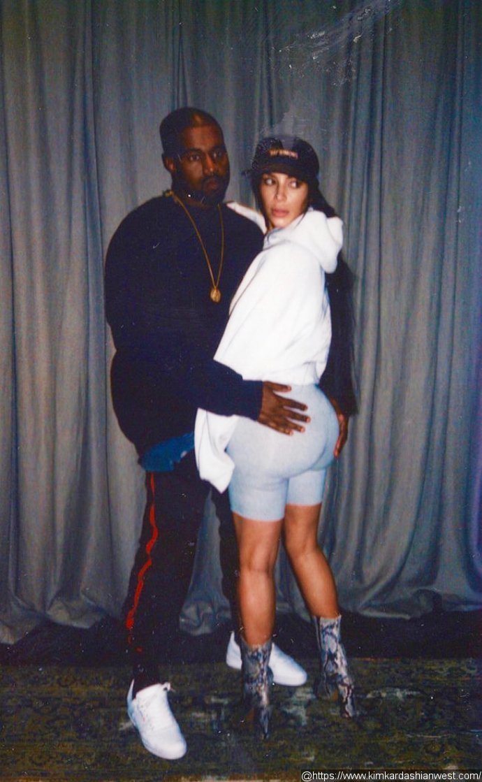Kim Kardashian Shares a PDA Picture of Kanye West Grabbing Her Booty