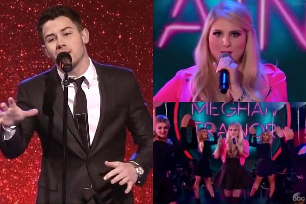Video: Nick Jonas and Meghan Trainor Perform on 'DWTS' Finale