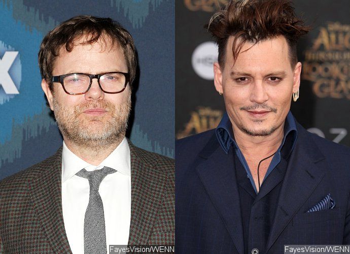 Rainn Wilson Says Johnny Depp 'Is a Wife Beater'