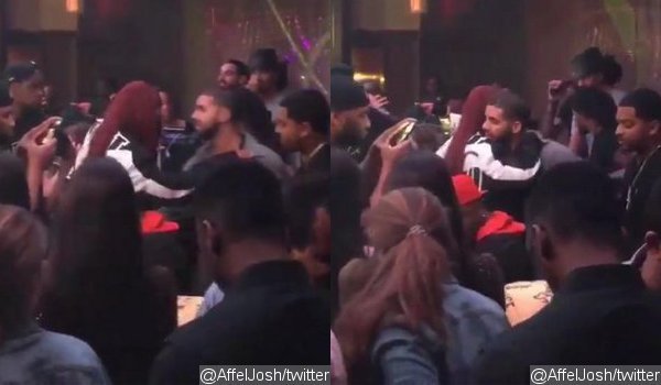 Rihanna Hugs Drake as They Party at Nightclub in NYC
