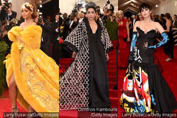 Rihanna, Lady GaGa, Katy Perry Stun at 2015 Met Gala