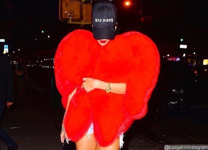 Rihanna Rocks Bizarre Heart-Shaped Fur Jacket After Drake Romance Is Confirmed