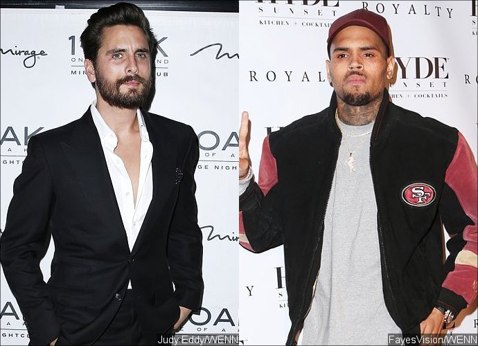 Scott Disick and Chris Brown Visit Strip Club After Partying Together