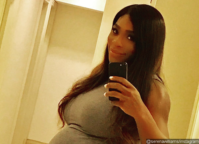 Ready to Pop? Serena Williams Flaunts Bulging Baby Bump in Curve-Hugging Dress