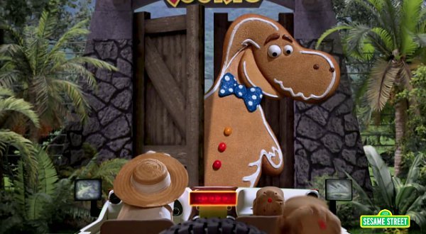 'Sesame Street' Spoofs 'Jurassic Park' With Giant Cookie