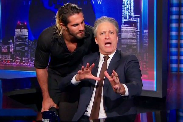 Video: Seth Rollins Crashes 'The Daily Show with Jon Stewart', Issues 'Raw' Challenge