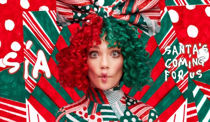 sia unleashes joyous christmas song 39 santa 39 s coming for us christmas melody dvd