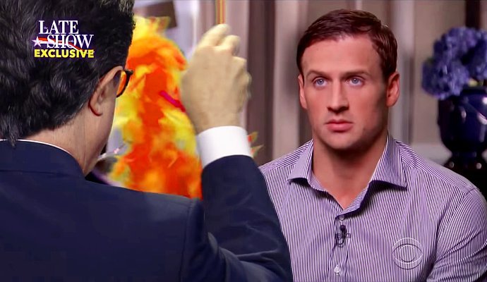 Stephen Colbert Mocks Ryan Lochte's Robbery Claims, Spoofs His Interview With Matt Lauer