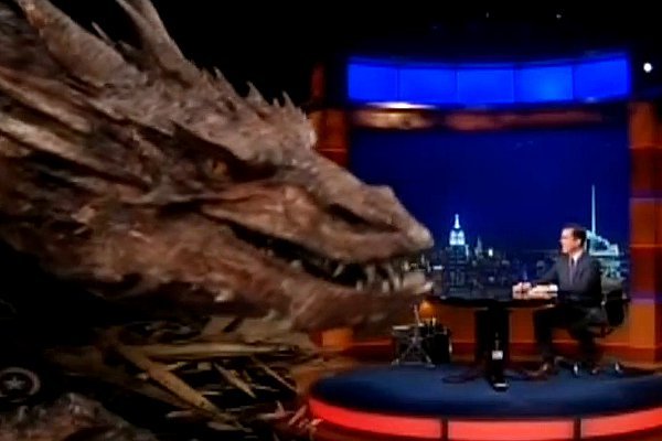 Video: Stephen Colbert Upsets Dragon Smaug of 'The Hobbit' on 'Colbert Report'