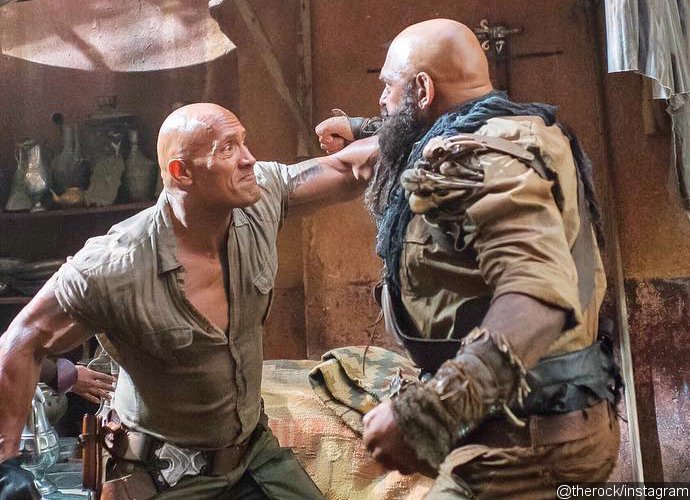 The Rock Has Some Epic Fights in New 'Jumanji' On-Set Photos