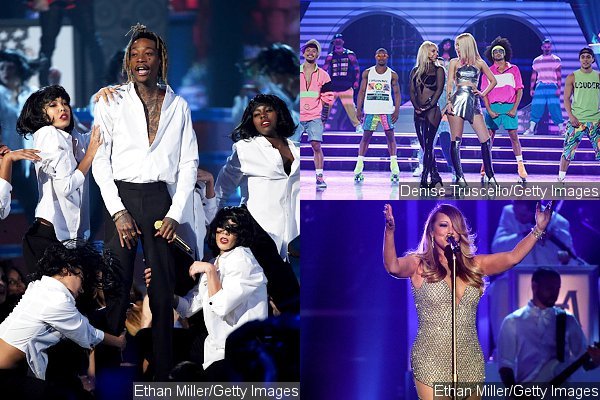 Videos: Wiz Khalifa, Britney Spears and Mariah Carey Perform at 2015 BMAs