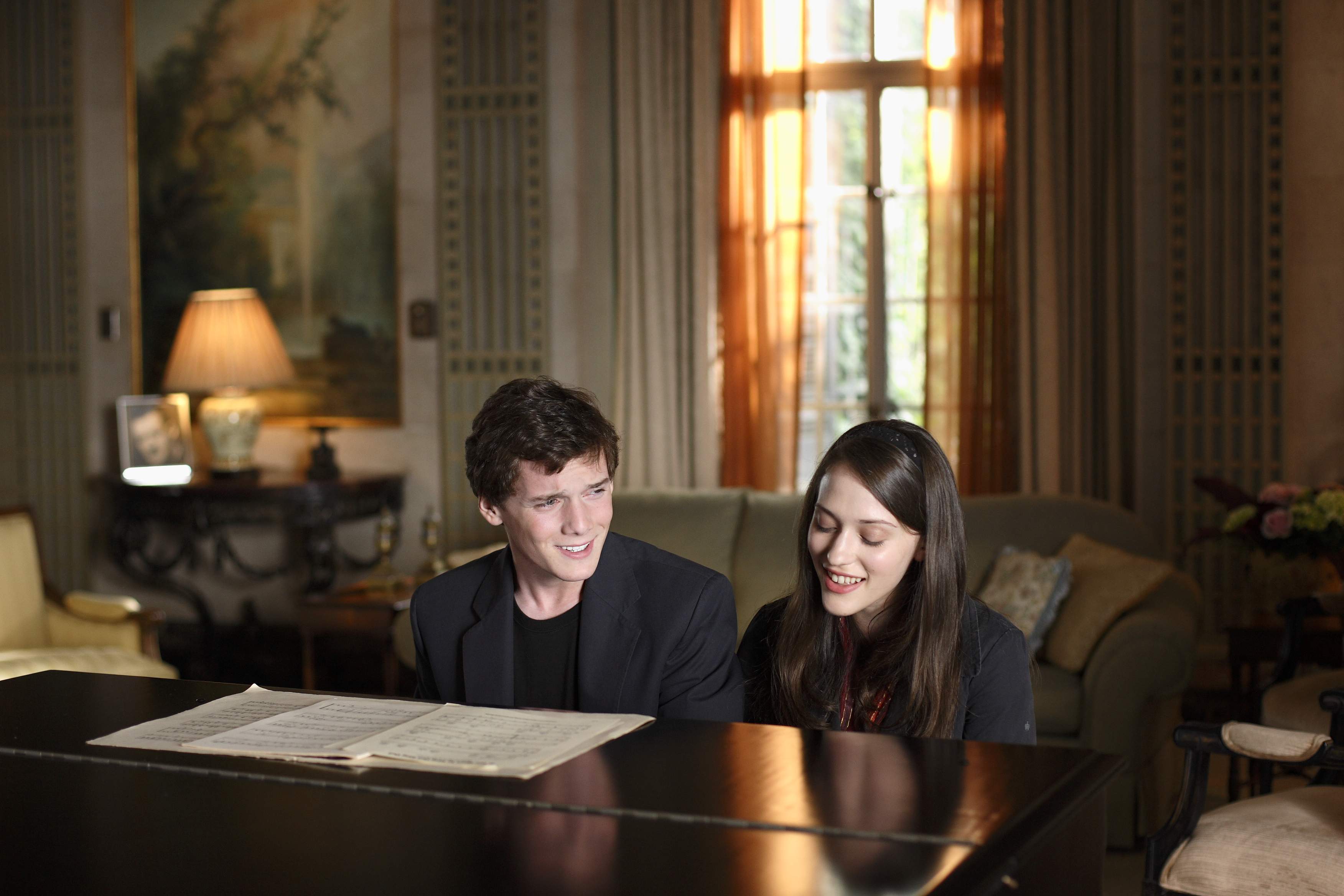 Anton Yelchin as Charlie Bartlett and Kat Dennings as Susan Gardner in MGM's Charlie Bartlett (2008)