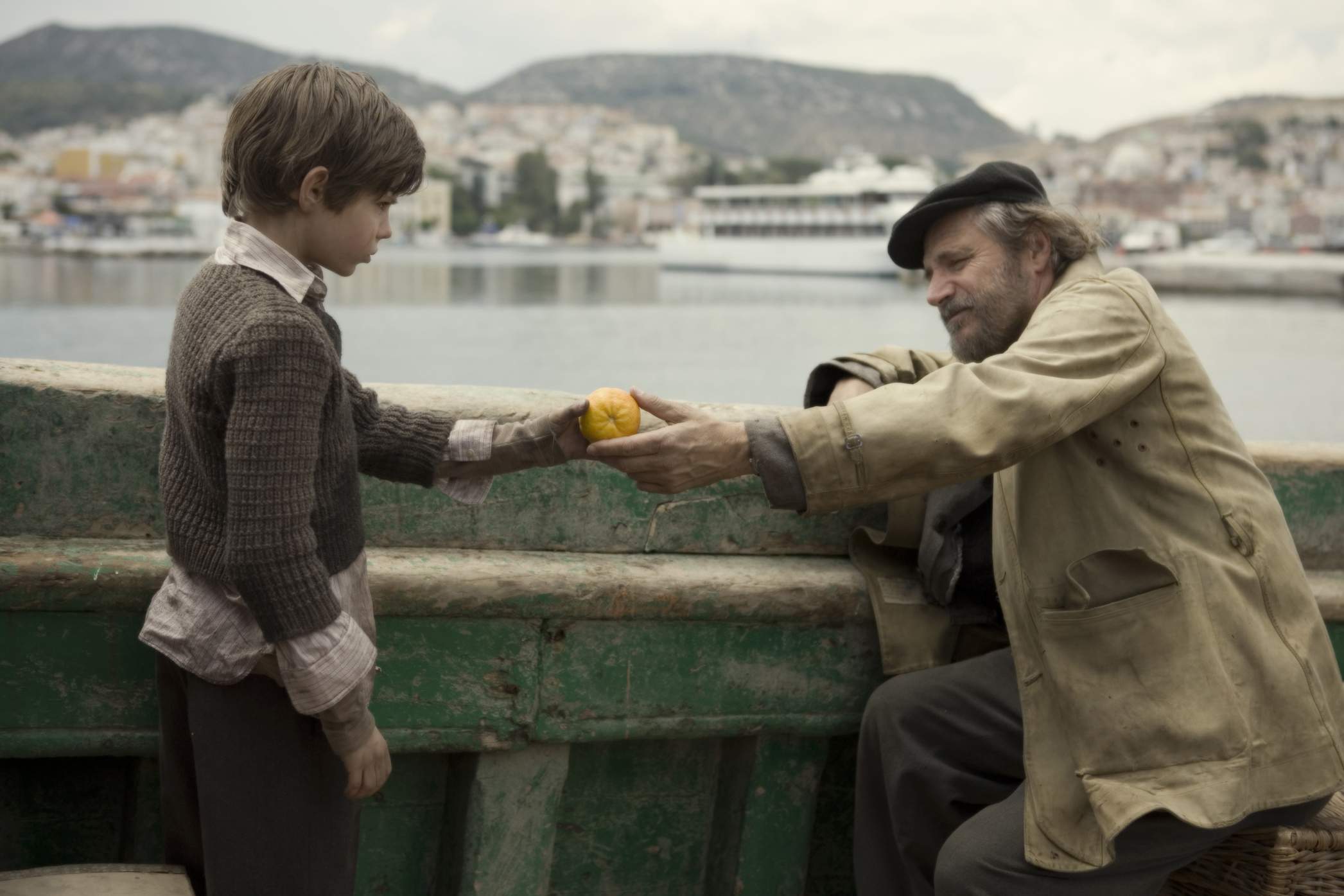 Rade Serbedzija as Athos and Robbie Kay as Young Jakob in Samuel Goldwyn Films' Fugitive Pieces (2008)