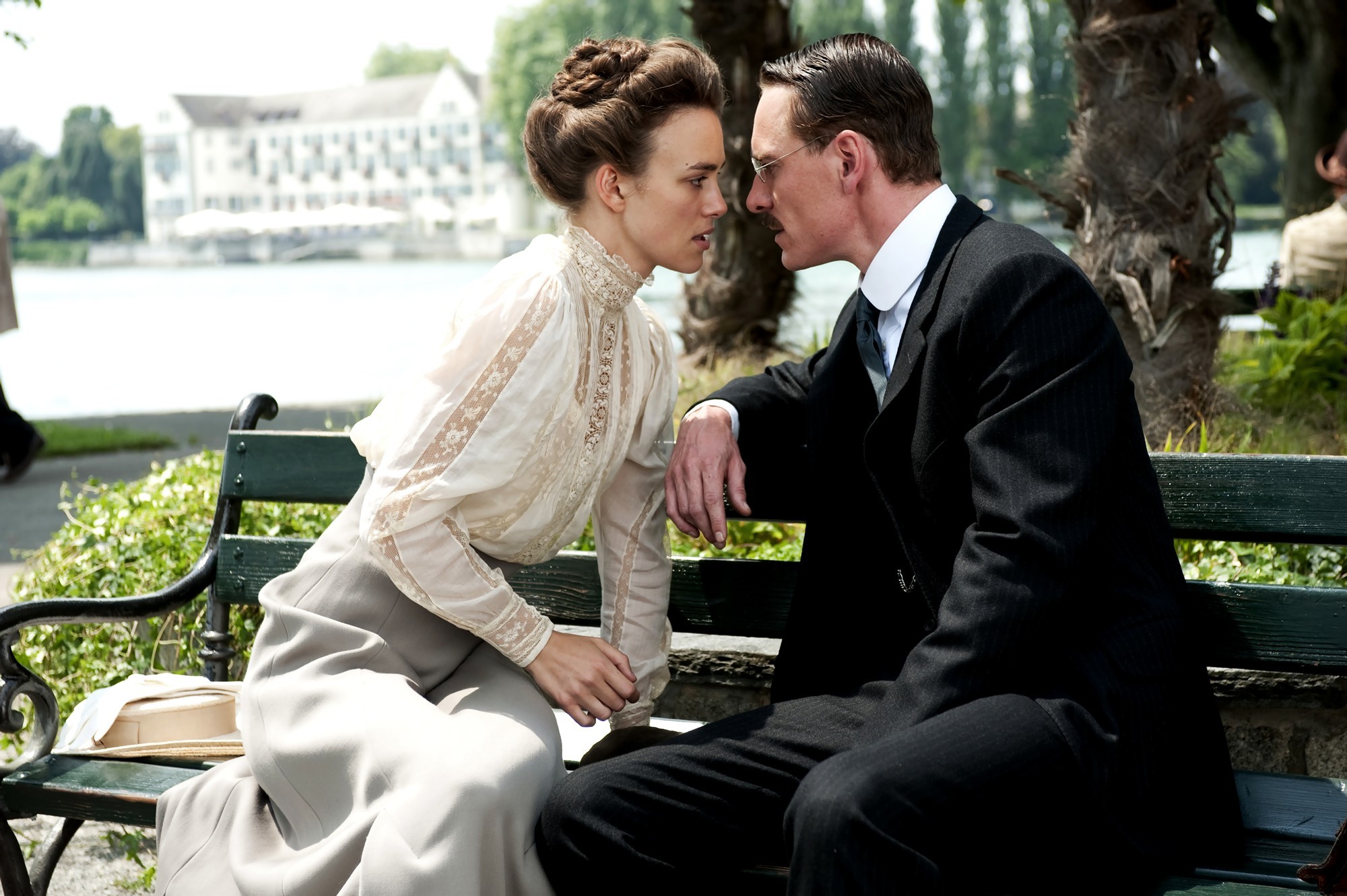 Keira Knightley stars as Sabina Spielrein and Michael Fassbender stars as Carl Jung in Sony Pictures Classics' A Dangerous Method (2011)