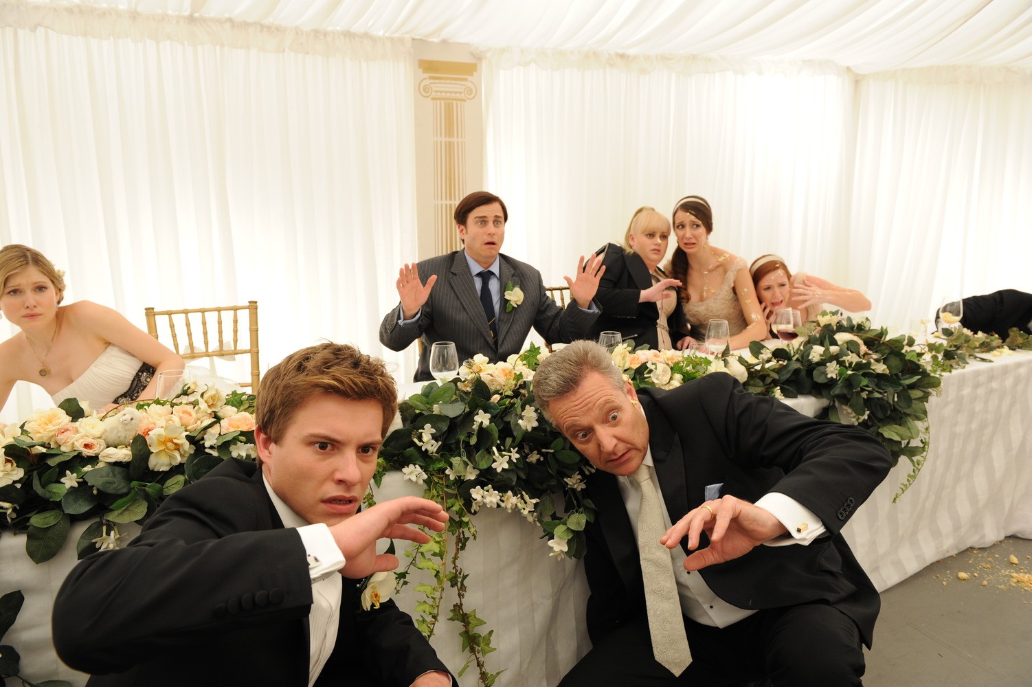 Laura Brent, Xavier Samuel, Kevin Bishop, Jonathan Biggins and Rebel Wilson in Arclight Films' A Few Best Men (2012)