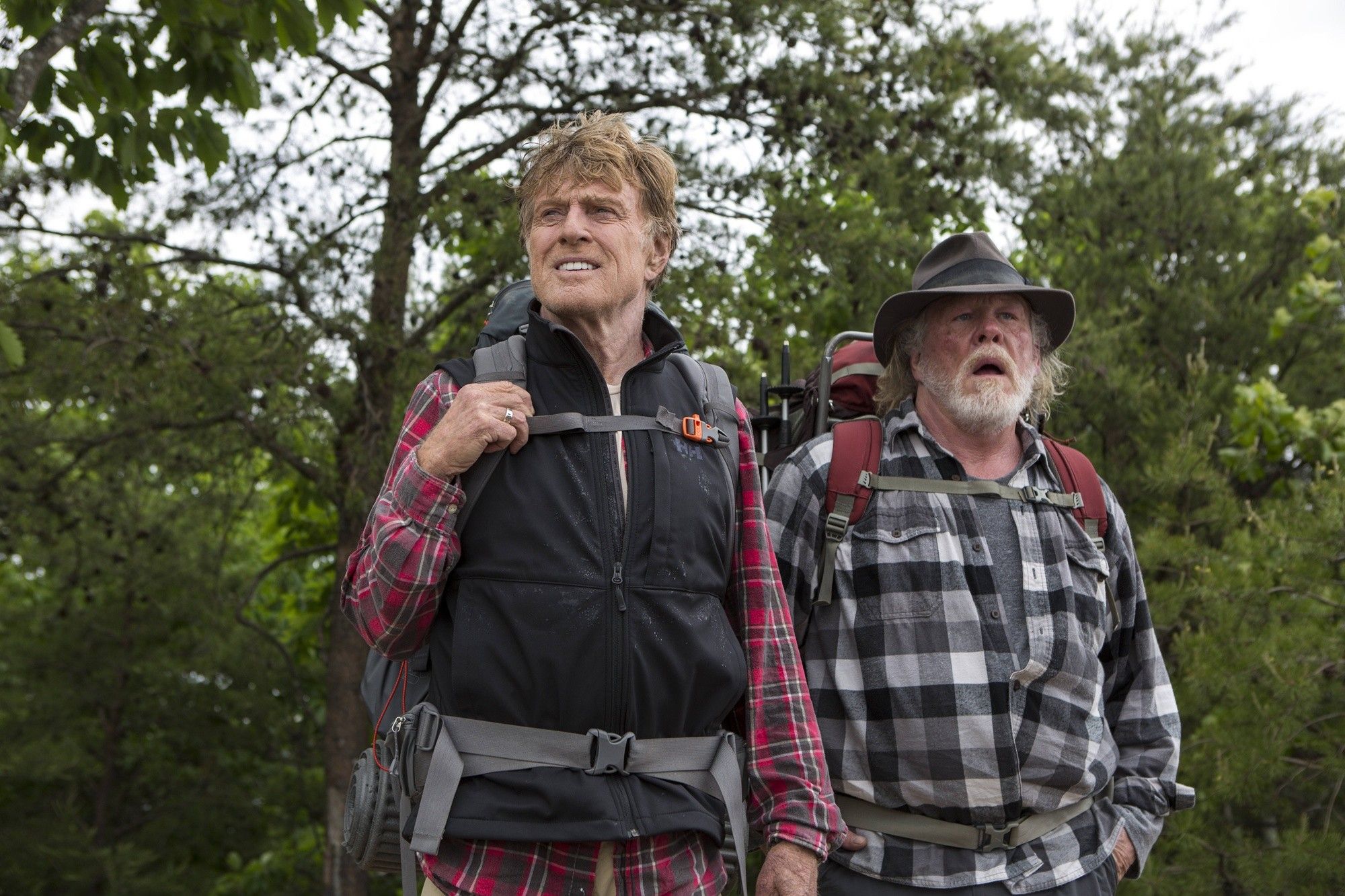 Robert Redford stars as Bill Bryson and Nick Nolte stars as Katz in Broad Green Pictures' A Walk in the Woods (2015)