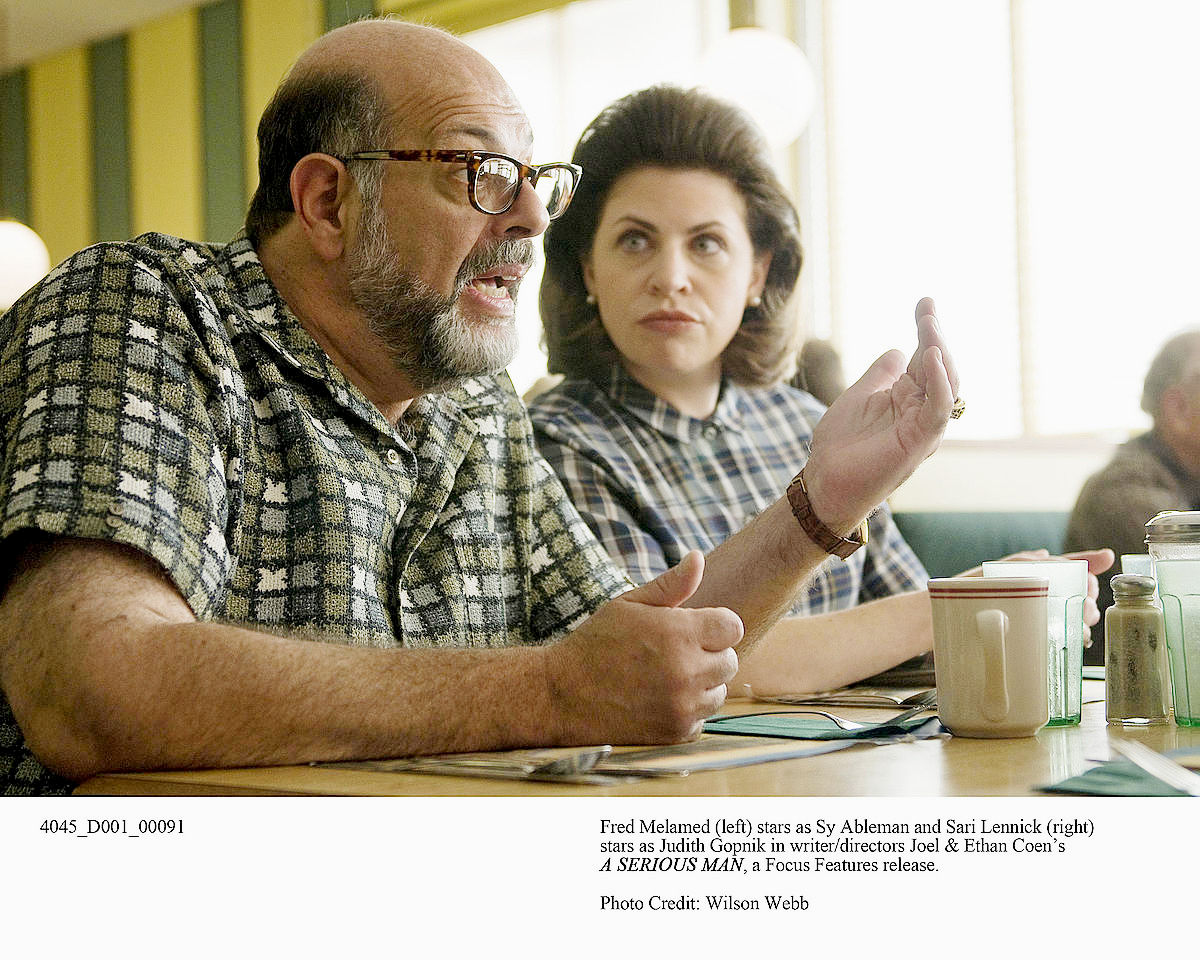 Fred Melamed stars as Sy Ableman and Sari Lennick stars as Judith Gopnik in Focus Features' A Serious Man (2009). Photo credit by Wilson Webb.
