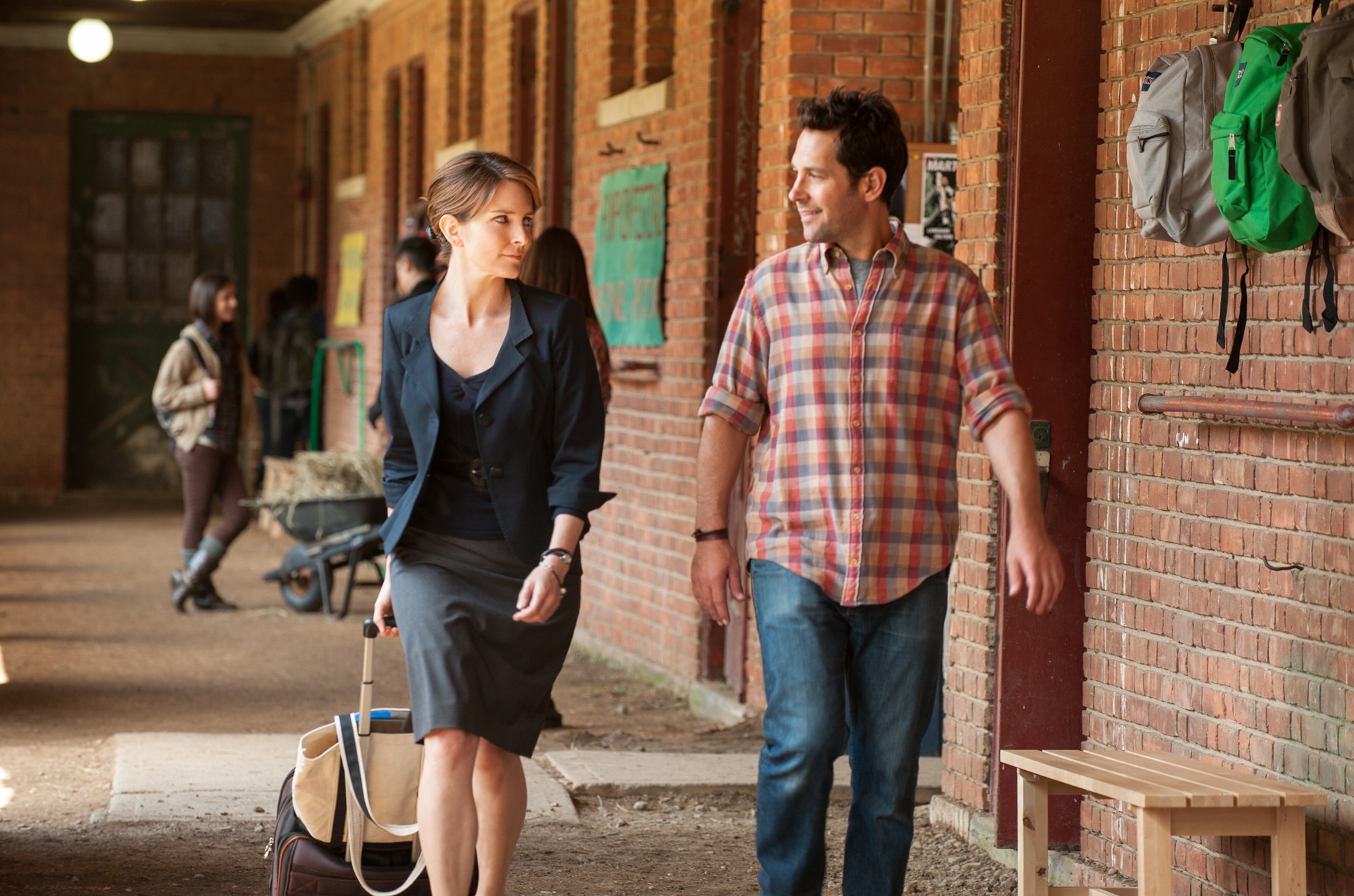 Tina Fey stars as Portia Nathan and Paul Rudd stars as John Pressman in Focus Features' Admission (2013)