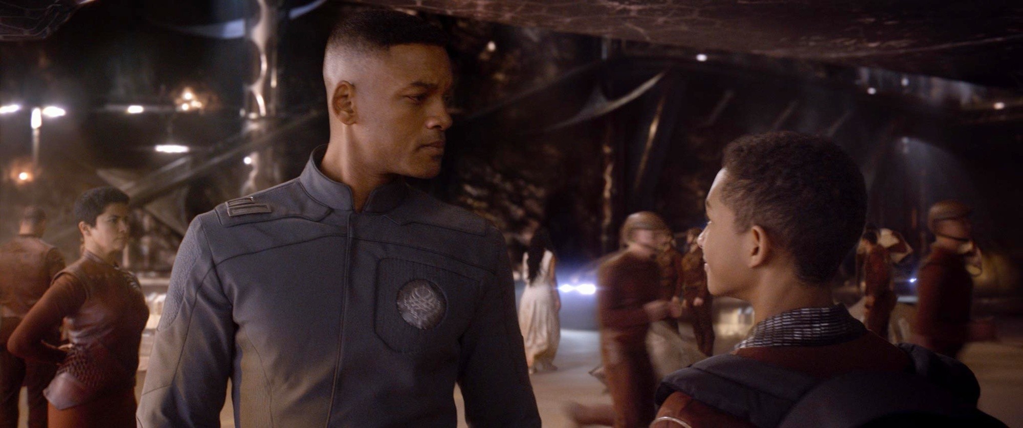 Will Smith stars as Cypher Raige and Jaden Smith stars as Kitai Raige in Columbia Pictures' After Earth (2013)