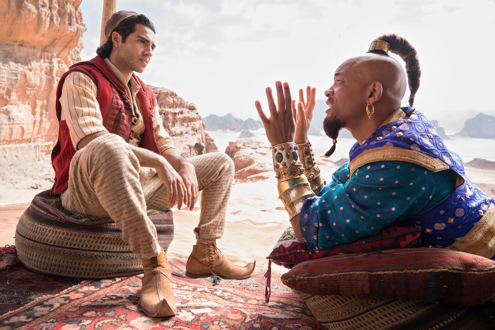 Mena Massoud stars as Aladdin and Will Smith stars as Genie in Walt Disney Pictures' Aladdin (2019)