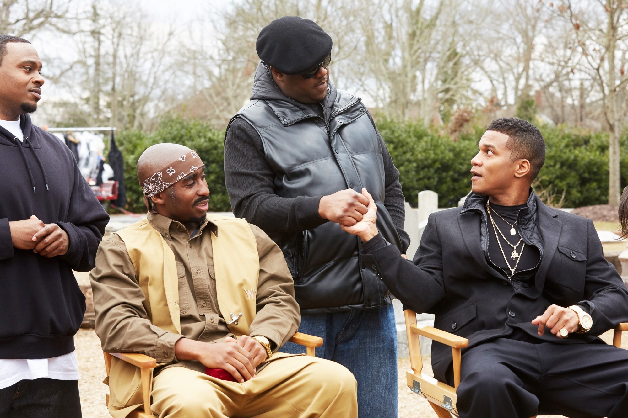 Demetrius Shipp Jr., Jamal Woolard and Cory Hardrict in Summit Entertainment's All Eyez on Me (2017)