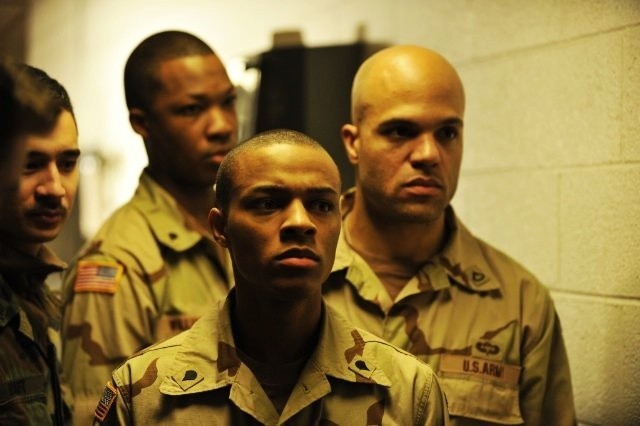Bow Wow stars as Specialist Chris Reyes and Gavin-Keith Umeh stars as Gonzo in XLrator Media's Allegiance (2012)