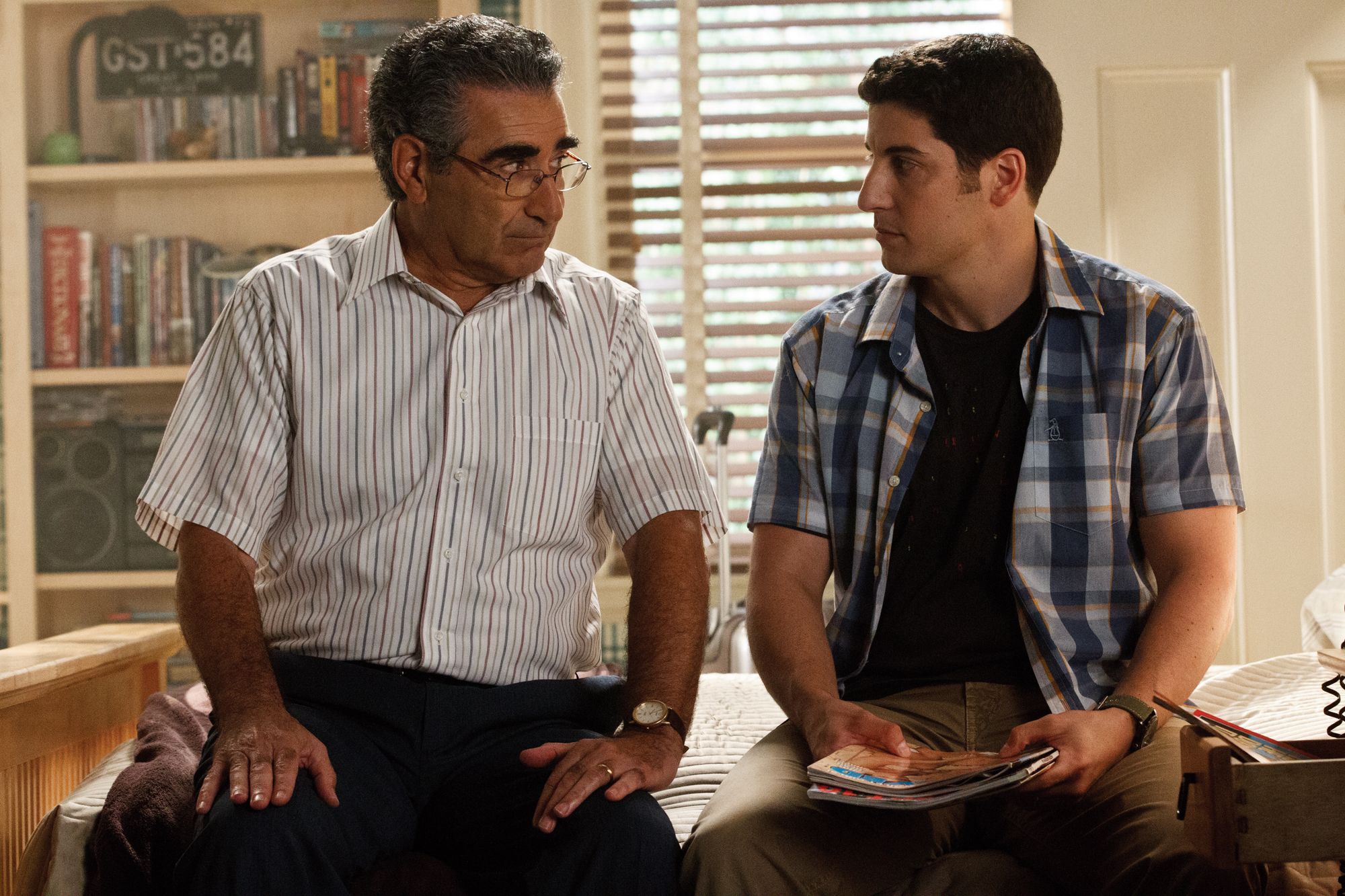 Eugene Levy stars as Jim's Dad and Jason Biggs stars as Jim Levenstein in Universal Pictures' American Reunion (2012)