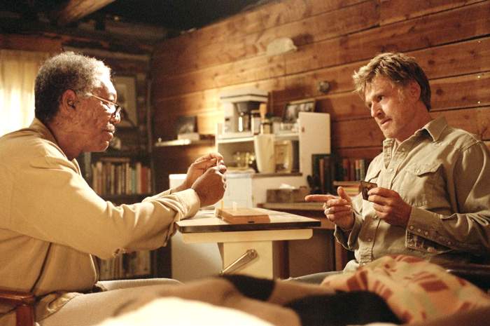 Morgan Freeman and Robert Redford in Miramax Films' An Unfinished Life (2005)