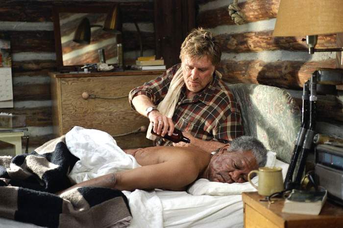Morgan Freeman and Robert Redford in Miramax Films' An Unfinished Life (2005)