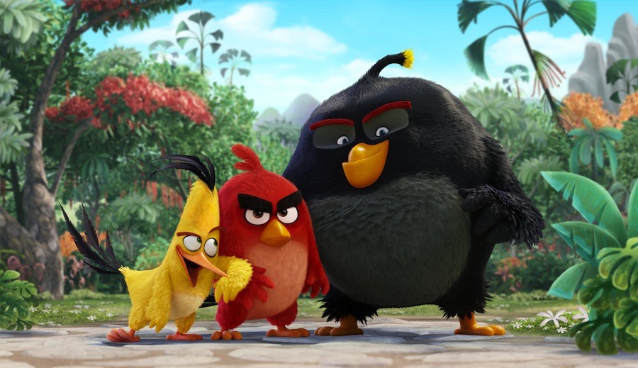 Chuck, Red and Bomb from Columbia Pictures' Angry Birds (2016)