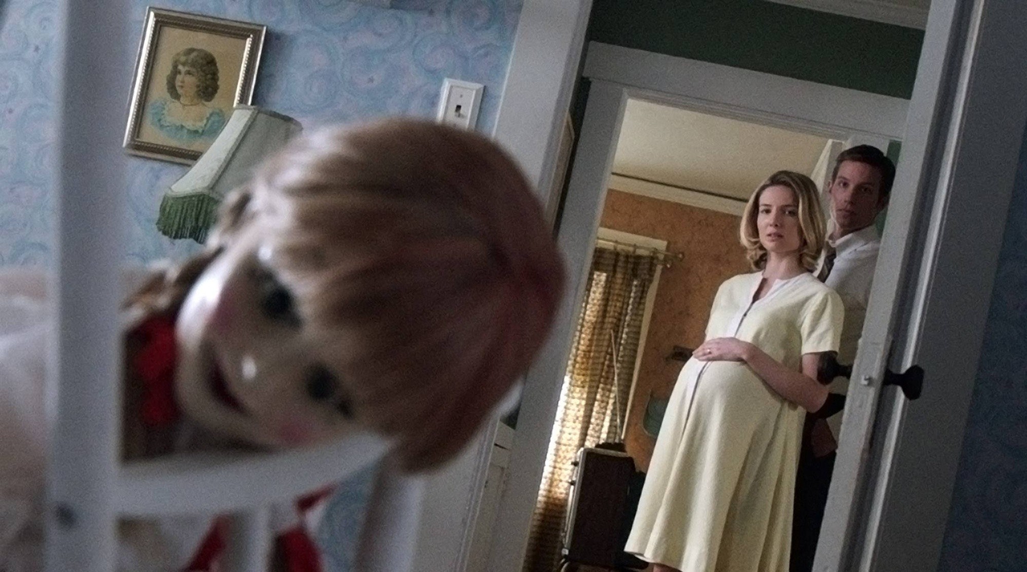 Annabelle Wallis stars as Mia Gordon and Ward Horton stars as John Gordon in Warner Bros. Pictures' Annabelle (2014)